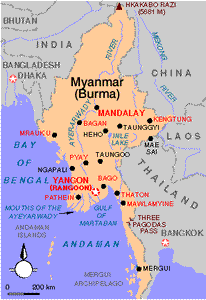 map of myanmar english and burmese